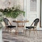 Flash Furniture Marseille French Bistro 31.5in. Table, Black Textilene, Glass Top w/2 Stack Chairs - Natural Frame SDA-AD641011-80-2107-BK-NAT-GG - alternate 4